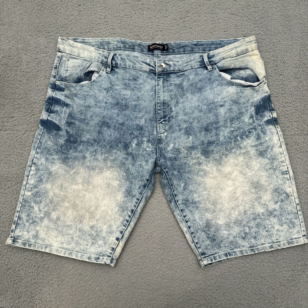 Southpole Jean Shorts Men's 48 Wide Leg‎ Baggy Stretch Hip Hop Skater Distressed